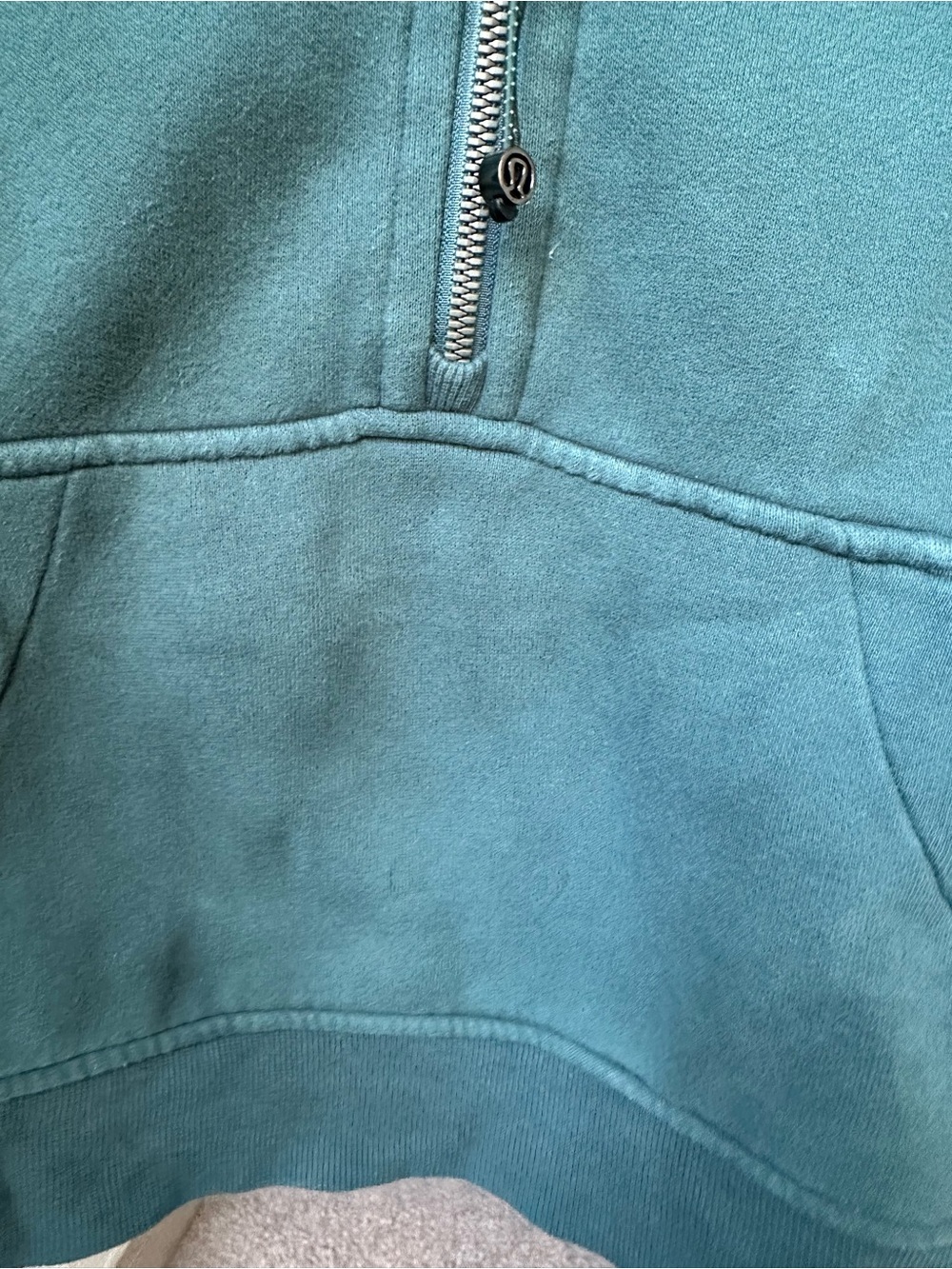 lululemon athletica Teal Half-Zip Hoodie Sweatshirt - Picture 3 of 3